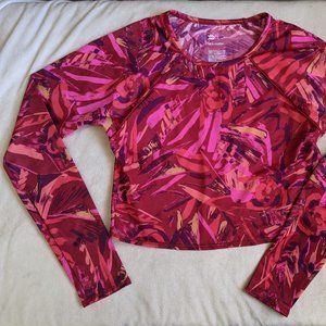 All In Motion Cropped Rash Guard Bikini Top L